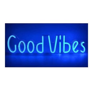 Good Vibes Neon Sign in Blue